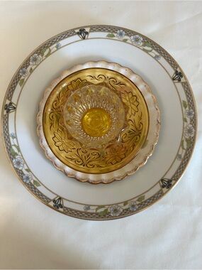 Glass Garden Flower Art Florals Golds Ambers